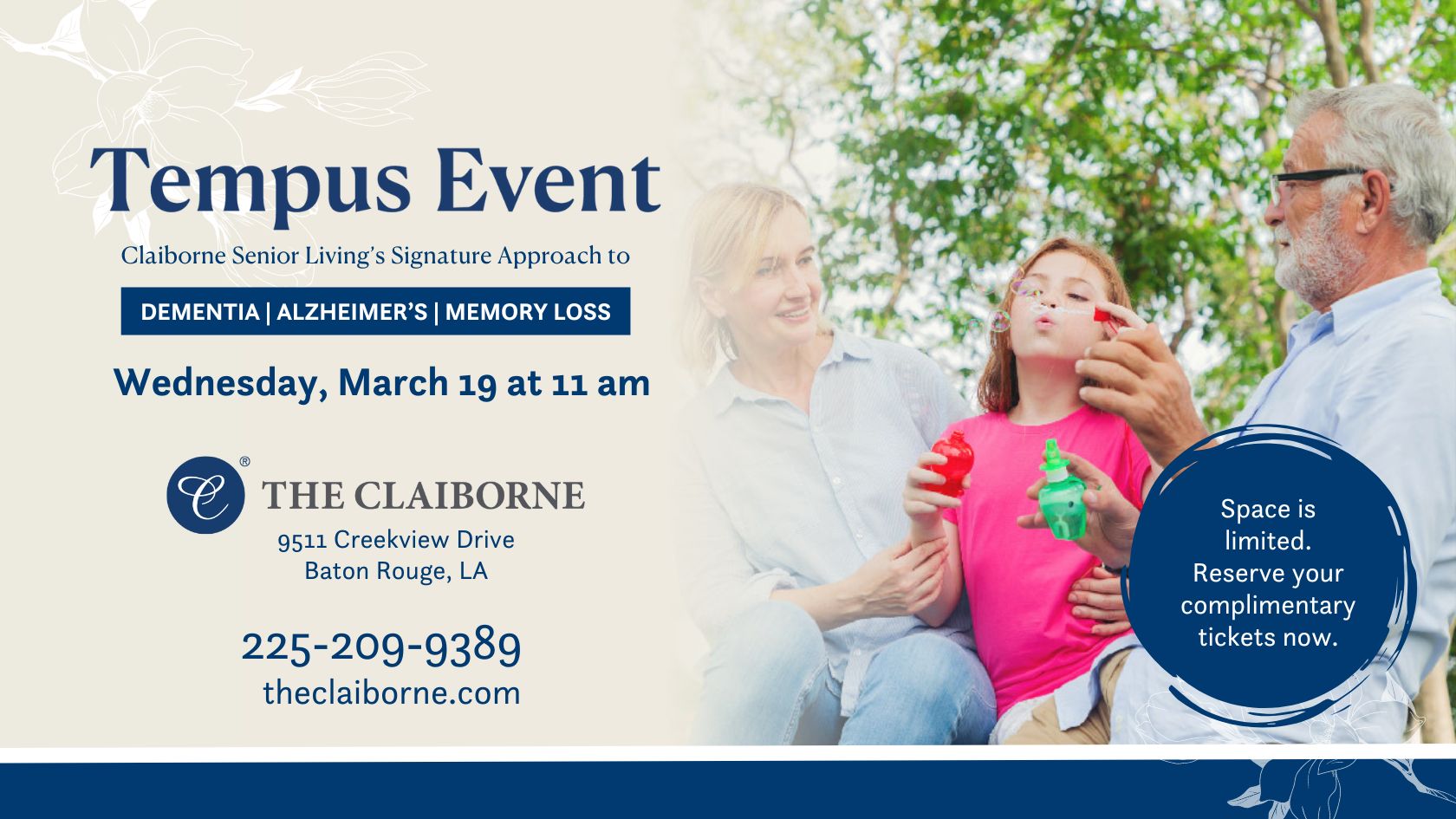 Tempus memory care event Claiborne Baton Rouge