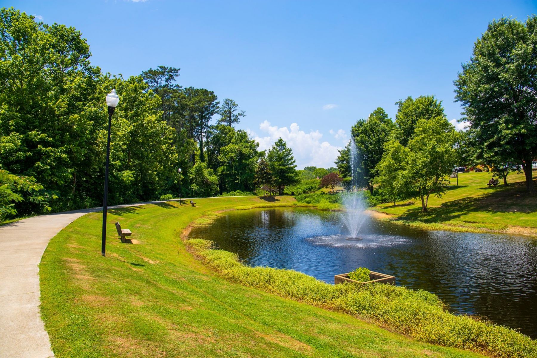 Walking trail at Logan Farm park in Acworth, Georgia near senior living community, Brickmont at Acworth