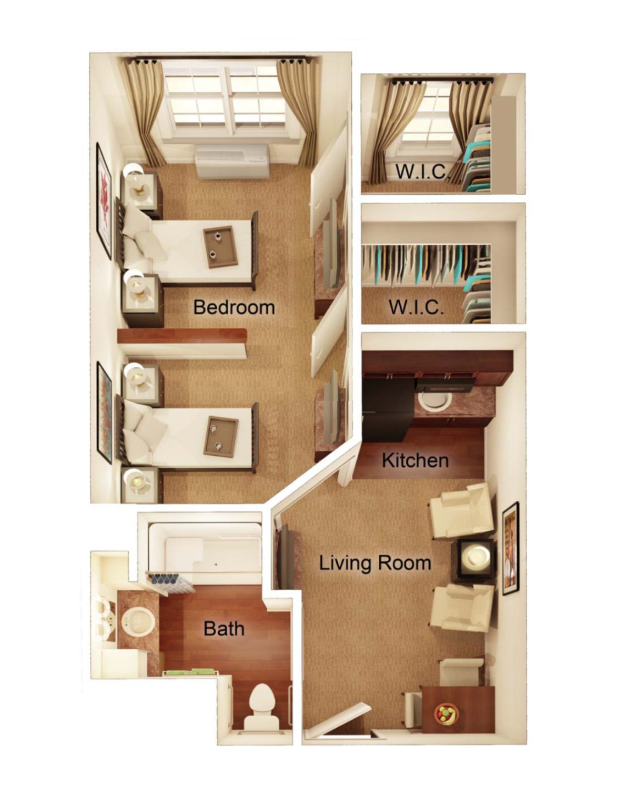 Claiborne Senior Living Brickmont Assistent Living example floor plan