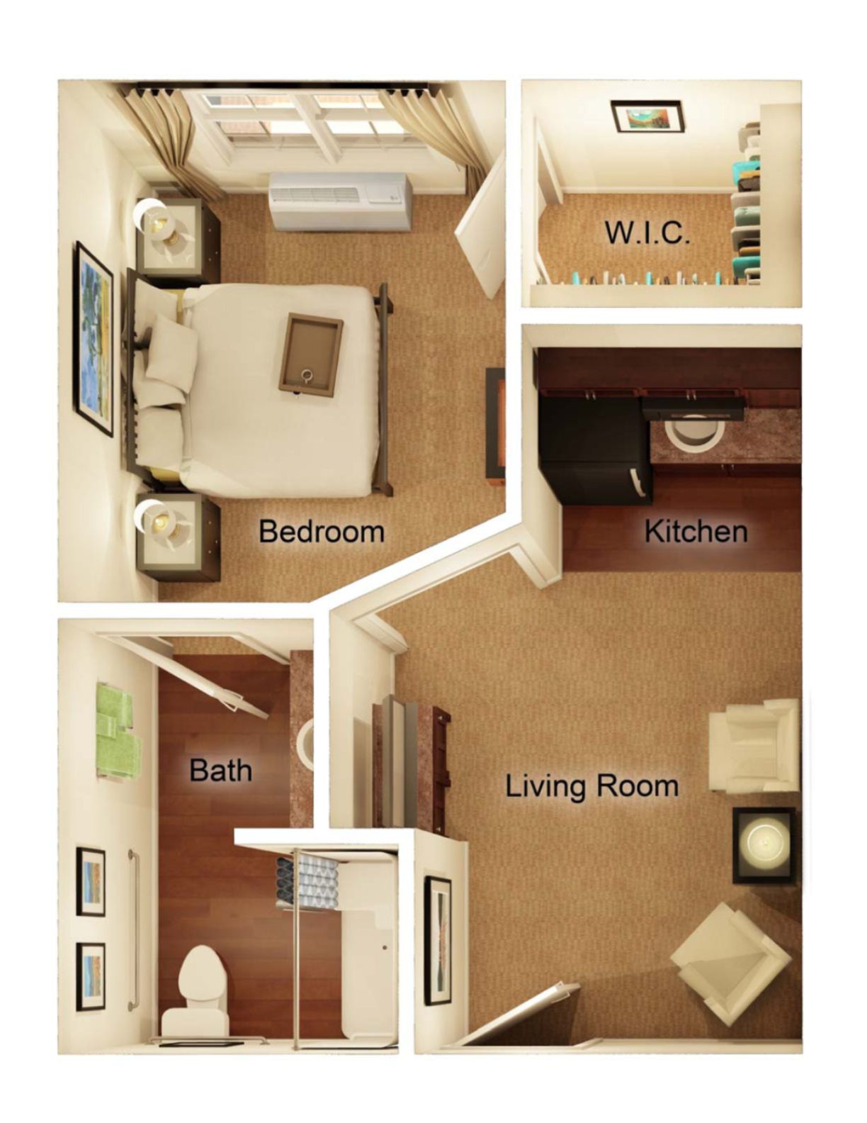 Claiborne Senior Living Brickmont Assistent Living example floor plan