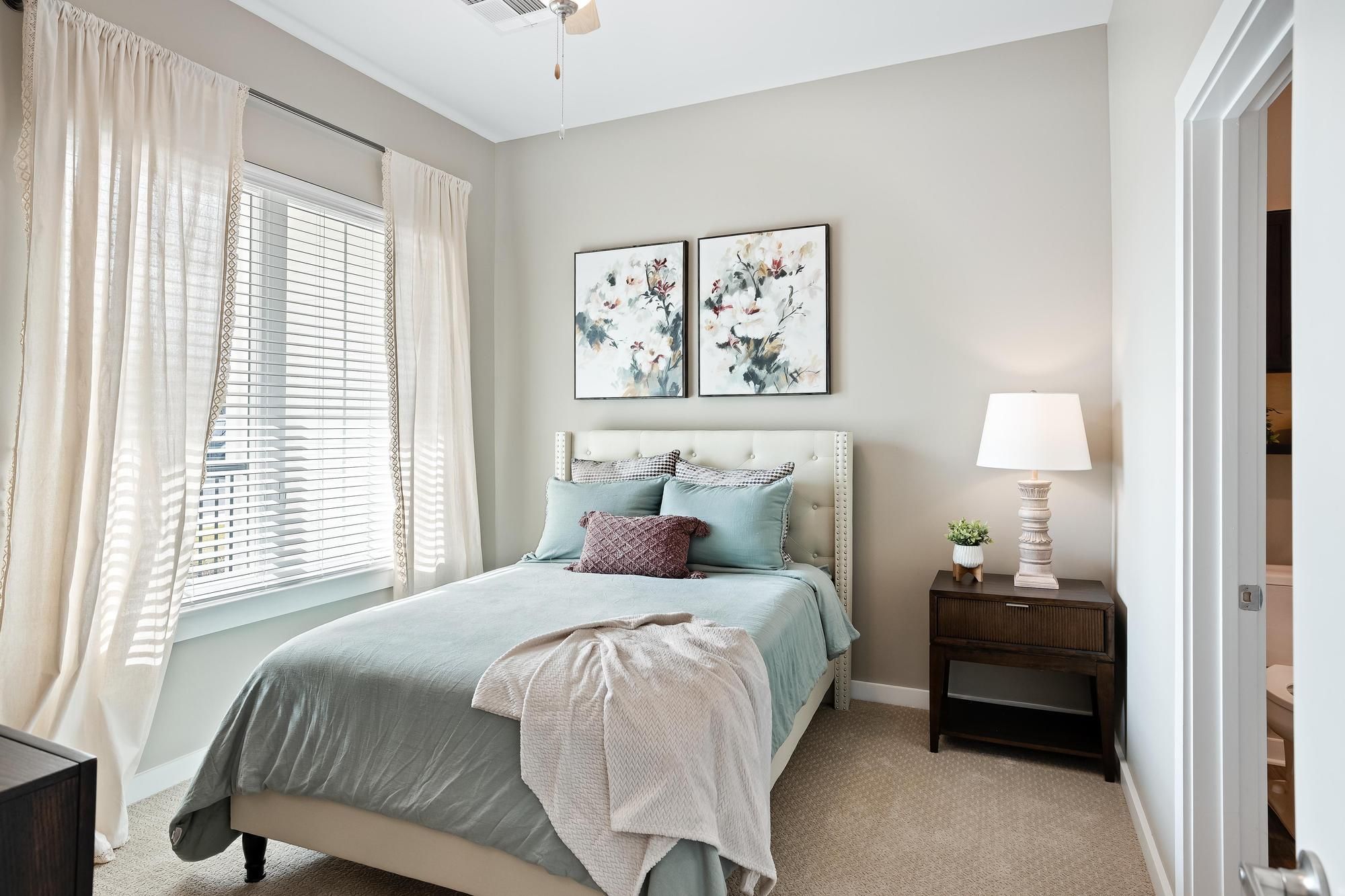 The Claiborne at Brickyard Crossing spacious apartment bedroom