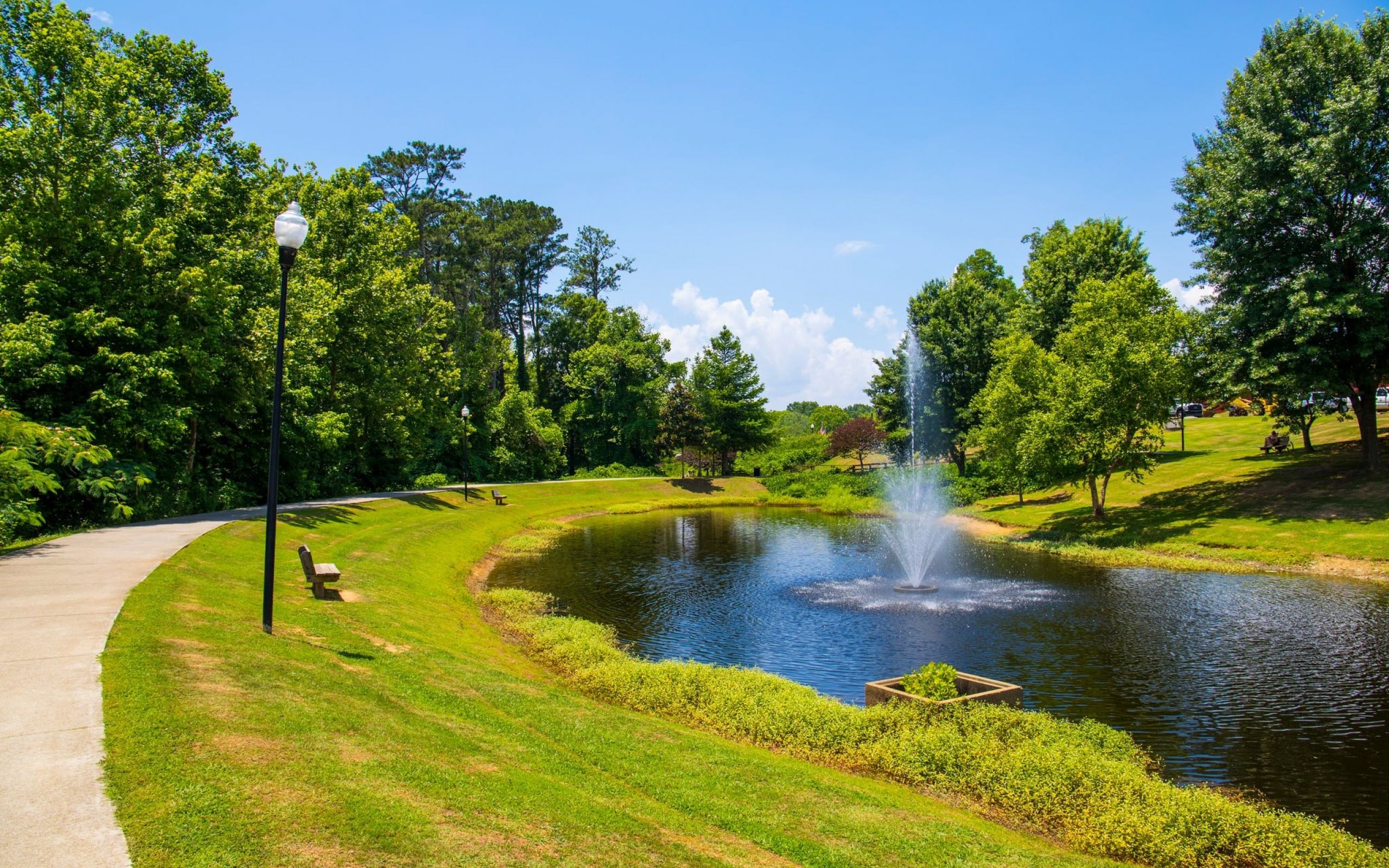 The Claiborne at Acworth Walking trail at Logan Farm park in Acworth, Georgia near Brickmont at Acworth senior living community