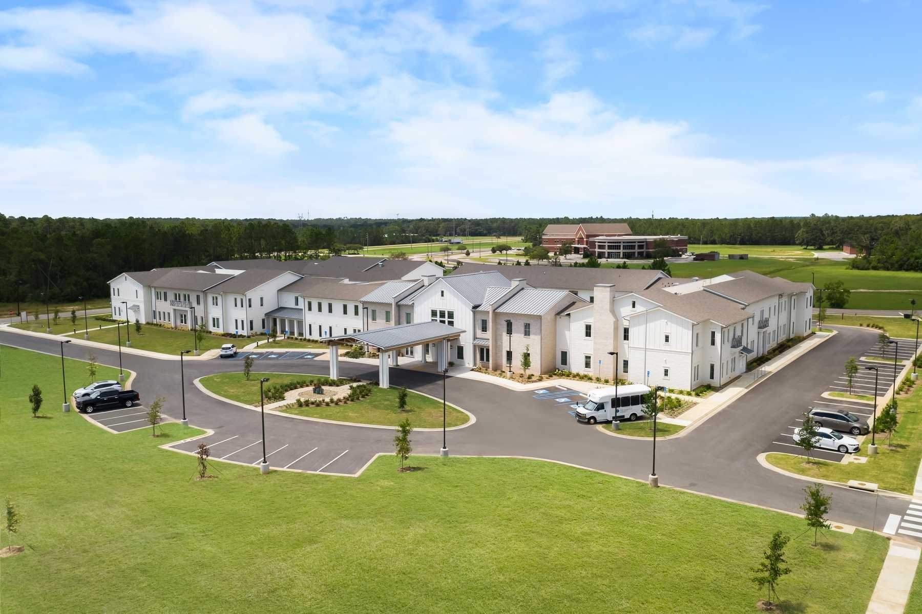 The Claiborne at Gulfport Highlands senior community aerial view