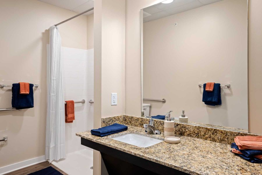 The Claiborne At Gulfport Highlands Memory Care Bathroom