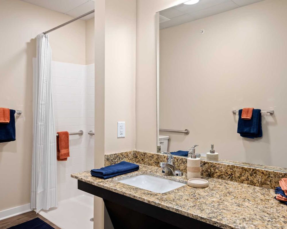 The Claiborne At Gulfport Highlands Memory Care Bathroom