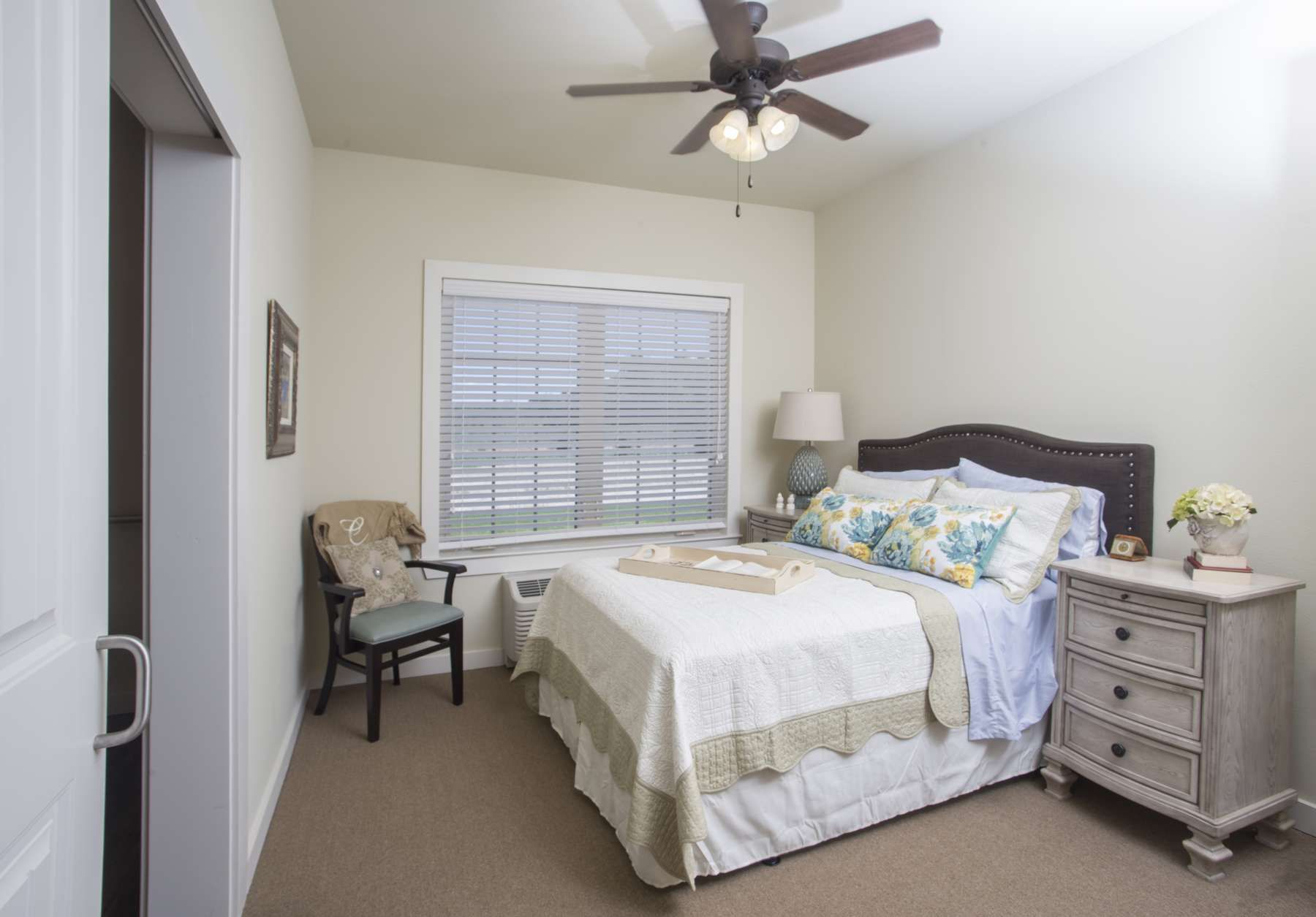 The Claiborne at McComb assisted living residence bedroom