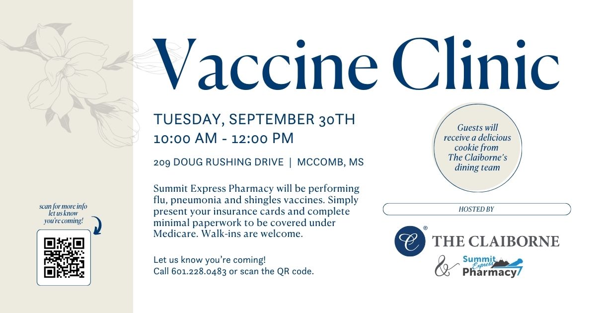 2025 vaccine clinic at The Claiborne at McComb