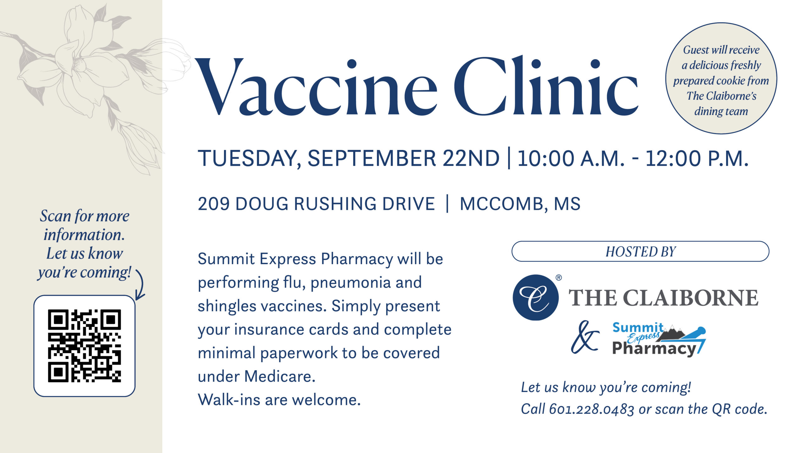 Vaccine Clinic with Summit Express Pharmacy at The Claiborne at McComb.