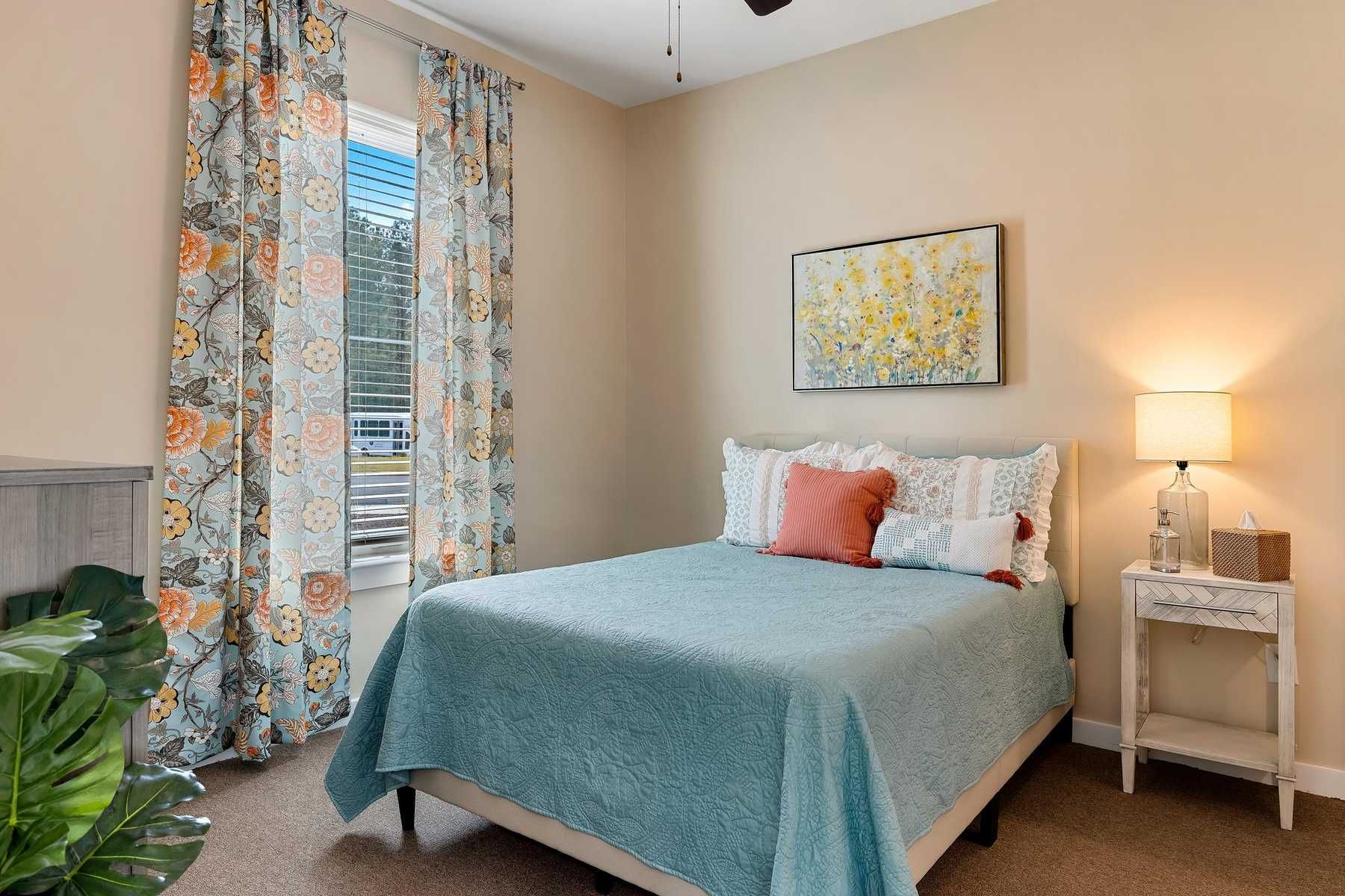 The Claiborne at Newnan Lakes assisted living residence bedroom
