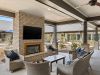 The Preserve at Meridian outdoor courtyard with TVs and fireplaces