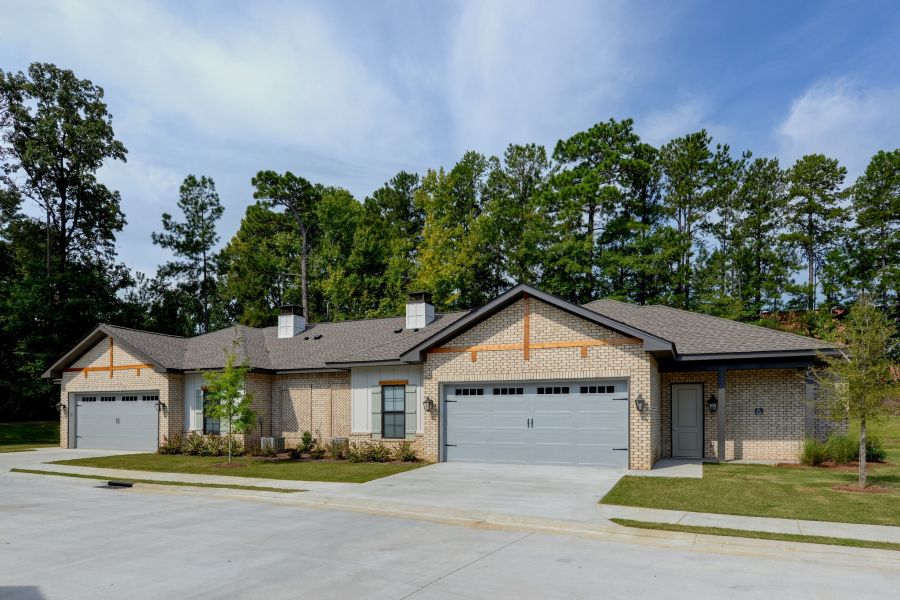 The Preserve at Meridian exterior of independent living cottages at senior community