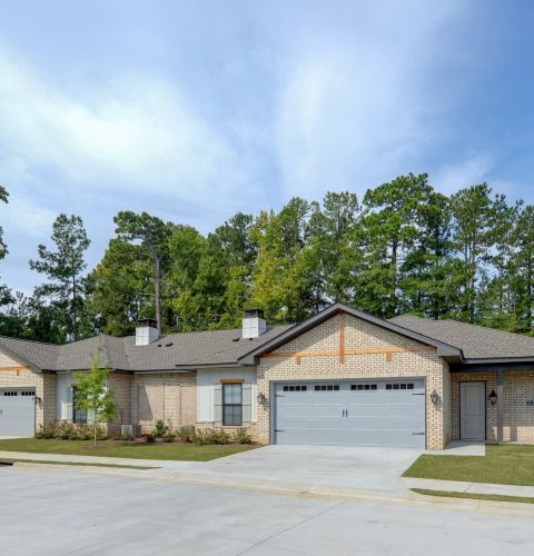 The Preserve at Meridian independent living cottage with garage in senior living community