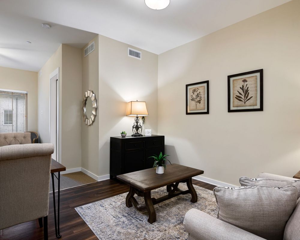 The Claiborne at Simpsonville memory care bedroom