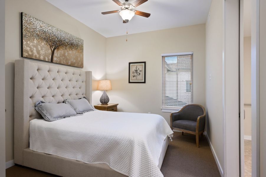 The Claiborne at Simpsonville senior living community assisted living bedroom