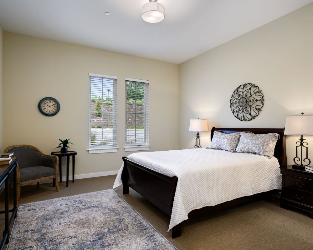The Claiborne at Simpsonville senior living community assisted living bedroom