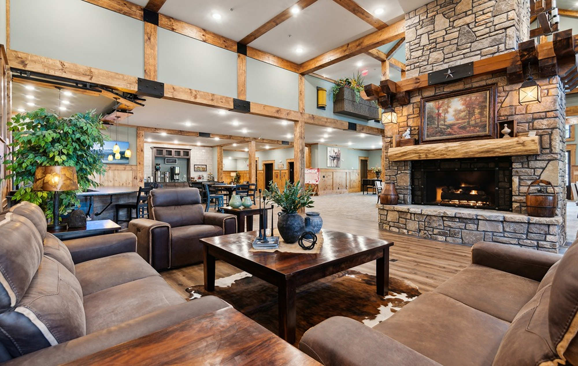 The Timbers on Blackwell Creek fireside lounge