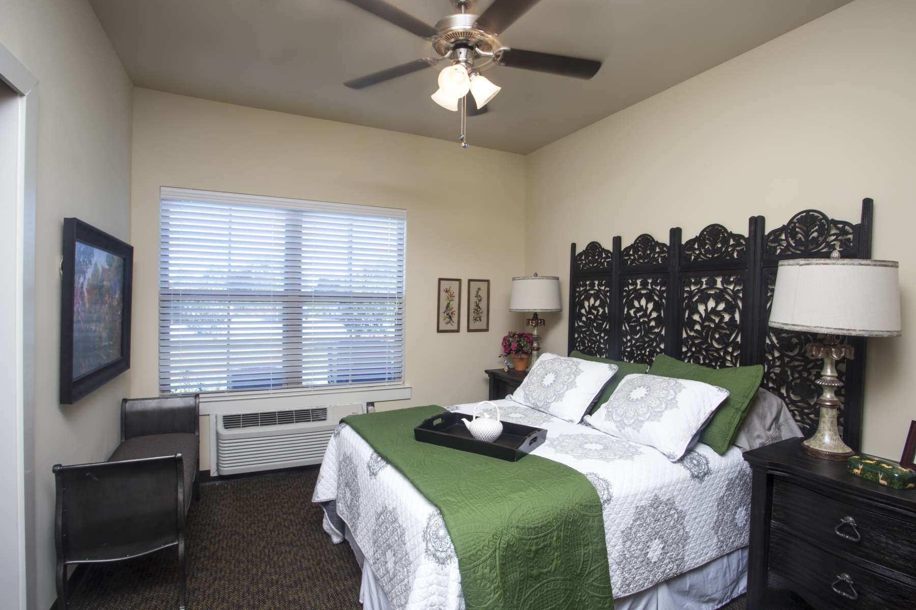 The Claiborne at Thibodaux assisted living residence bedroom