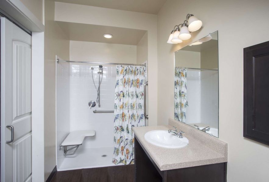 The Claiborne at Thibodaux assisted living bathroom