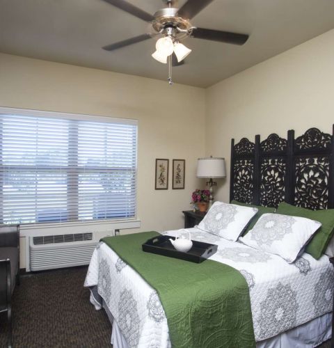 The Claiborne at Thibodaux senior apartment bedroom