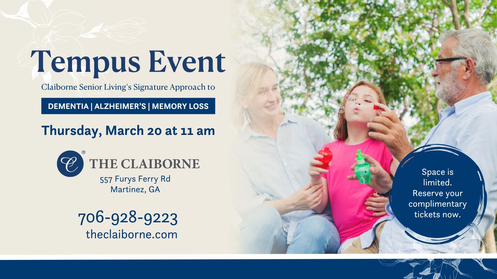 Tempus memory care event Claiborne west lake